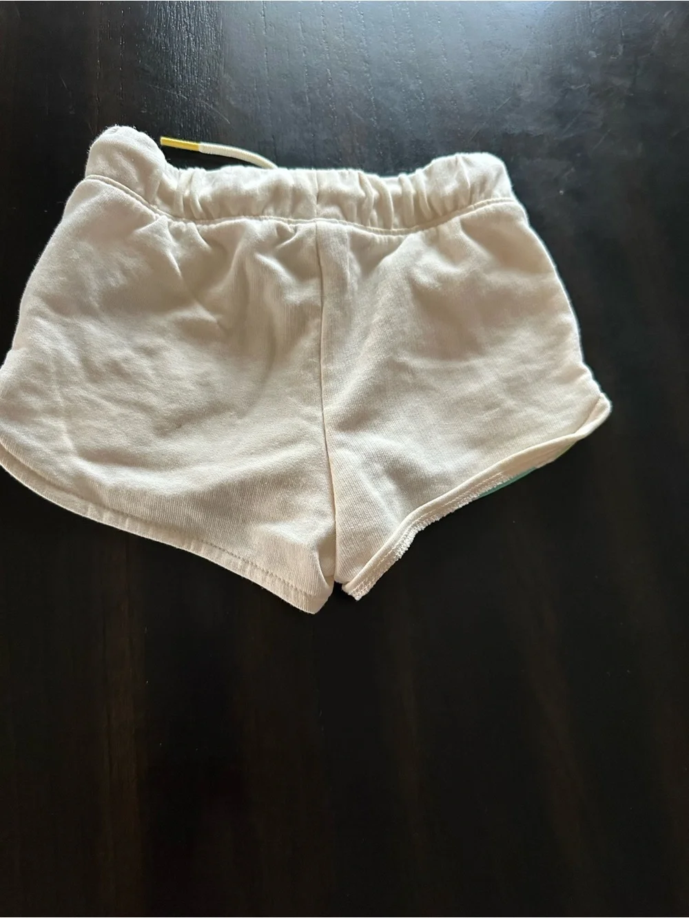 Old Navy Cream Terry Shorts with Colorful Flower Applique